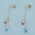 Amethyst and Blue Topaz Briolette Dangle Earrings in 10K Yellow Gold