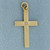 Diamond Cross Charm in 14K Yellow Gold