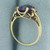 Color Changing Sapphire and Diamond Ring in 14k Yellow Gold