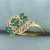 Emerald and Diamond Ring in 14K Yellow Gold