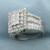 Baguette, Princess, and Round Diamond Ring in 14K White Gold