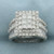Baguette, Princess, and Round Diamond Ring in 14K White Gold