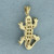 Diamond Lizard Gecko Pendant in 10K Yellow Gold