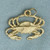 Crab Charm or Pendant in 14K Yellow Gold