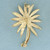 Turquoise and Pearl Flower Brooch Pin in 14K Yellow Gold
