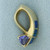Tanzanite and Opal Inlay Pendant Slide in 14K Yellow Gold