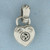 David Yurman Two Tone Cable Heart Pendant Enhancer in Sterling Silver and 14K Yellow Gold