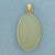 Jade Flower Pendant in 14K Yellow Gold