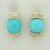 Persian Turquoise and Diamond Earrings in 14K Yellow Gold