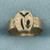 Antique Enamel Inlay Child's Ring in 10k Yellow Gold