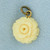 Hand Carved  Bone Antique Charm in Gold Plate
