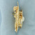 Large Cupid 3D Medallion Charm or Pendant in 14k Yellow Gold