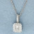 Radiant Diamond Necklace in 14K White Gold