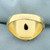 Mens Vintage Pear Diamond Ring in 14K Yellow Gold