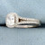 GIA 1.3ct TW Halo Engagement Ring in 14K White Gold