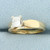 Solitaire Princess Diamond Engagement Ring in 14K Yellow Gold