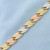 Tri Color Designer Link Bracelet in 10k White, Yellow and Rose Gold