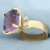 12ct Amethyst and Diamond Statement Ring in 14k Yellow Gold