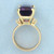 12ct Amethyst and Diamond Statement Ring in 14k Yellow Gold
