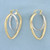 Abstract Heart Hoop Earrings in 14k White and Yellow Gold