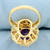 Vintage 5ct Amethyst Solitaire Ring in 14k Yellow Gold