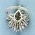 Vintage Ruby And Diamond Flower Design Ring in 18k White Gold