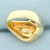 Modern Abstract Design Diamond Ring in 14k Yellow Gold