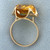 8ct Lab Yellow Sapphire Solitaire Ring in 18k Yellow Gold