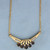Vintage Garnet and Diamond Necklace in 14k Yellow Gold