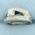 Diamond Engagement Ring with Cutout Hearts in 18k White Gold