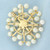 Ming's Designer Cultured Akoya Pearl Pendant or Brooch in 14k Yellow Gold