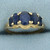 Vintage Natural Sapphire Ring in 14k Yellow Gold