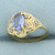 Tanzanite and Diamond Ring in 14k Yellow Gold