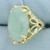 Jade Solitaire Statement Ring in 14k Yellow Gold
