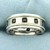 Neil Lane Black Diamond Wedding Band Ring in 14k White Gold