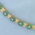 Vintage Emerald and Diamond Flower Design Bracelet in 14k Yellow Gold