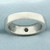 Mens Pipe Cut Solitaire Diamond Wedding Ring in Palladium