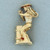 Vintage Mechanical Steel Drummer Charm in 14k Yellow Gold