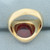Lab Ruby Ring in 10k Yellow Gold
