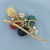 Designer Ming's Jade and Pearl Brooch Pin in 14k Yellow Gold