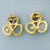 Unique Bezel Set Quartz Statement Earrings in 10k Yellow Gold
