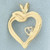 Heart Shaped Diamond Pendant in 14k Yellow Gold