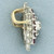 Diamond and Ruby Pendant or Slide in 14k White and Yellow Gold