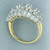 Aquamarine 3 Row Statement Ring in 14k Yellow Gold