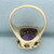 Vintage Amethyst Rope Bezel Ring in 14k Yellow Gold
