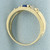 Three Stone Lab Sapphire Ring in 14k Yellow Gold