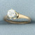 Antique Old European Cut Diamond Solitaire Ring in 14k Yellow Gold
