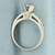 Unique Half Bezel Diamond Engagement Ring in Platinum