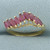 Natural Ruby Wave Design Ring In 14k Yellow Gold
