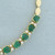 Natural Emerald and Diamond Bracelet in 18k Yellow Gold